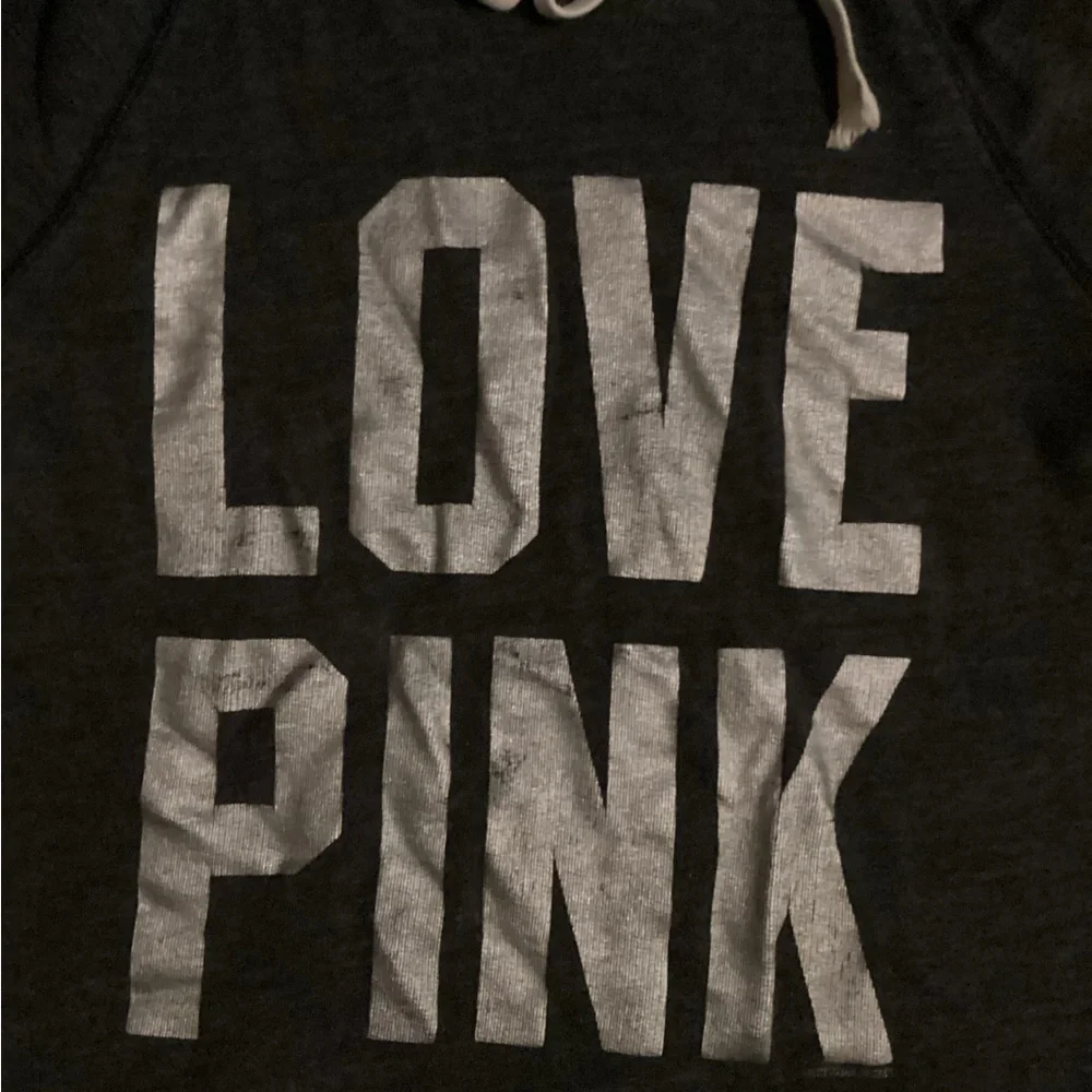 PINK Victoria's Secret Charcoal Hoodie - Picture 3 of 5